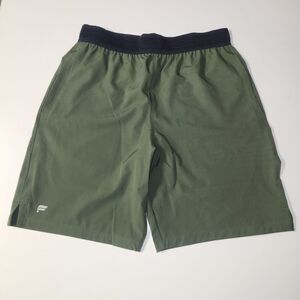 Fabletics Men's SMALL 9” Fundamental Green Shorts Athleisure